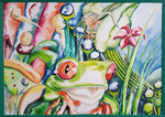 The frog Gemälde